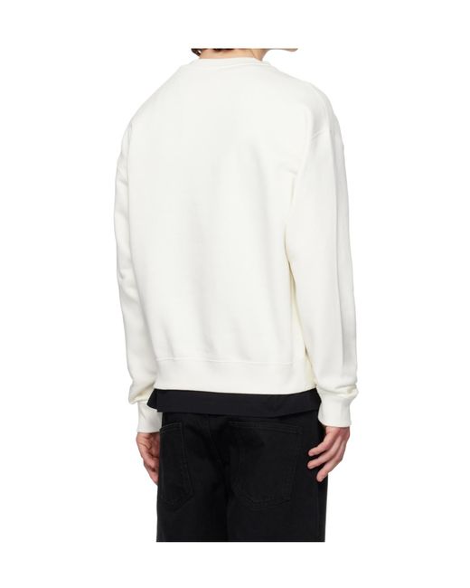 Jil Sander White Logo-Print Sweater for men
