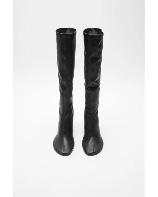 Acne Black Slouchy Leather Boots