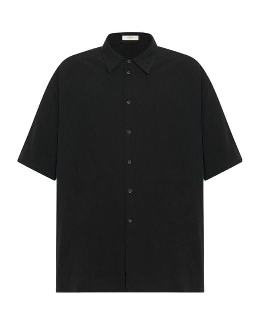 The Row Black Rodolfo Short-Sleeve Button-Up Shirt for men