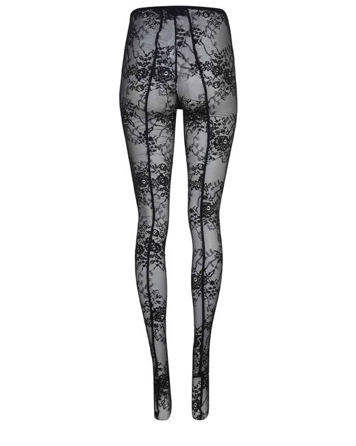 GIUSEPPE DI MORABITO Gray Lace Leggings
