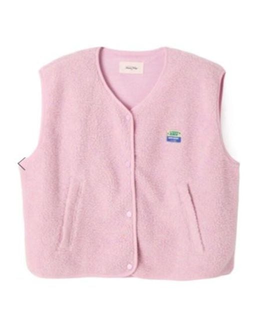 American Vintage Pink Sleeveless Vest