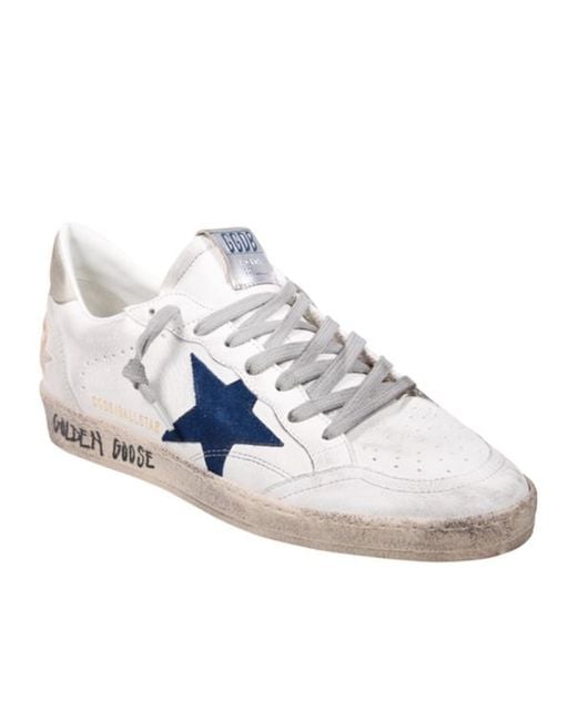 Golden Goose Deluxe Brand Blue Ballstar Low-Top Sneakers for men