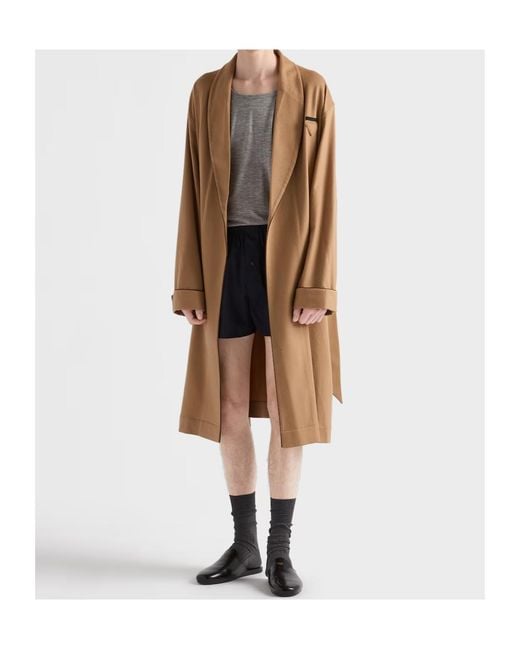 Prada Brown Cashmere Robe for men