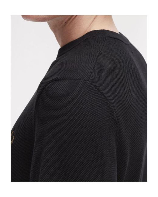 Fred Perry Blue Piqué-Stitched Top for men