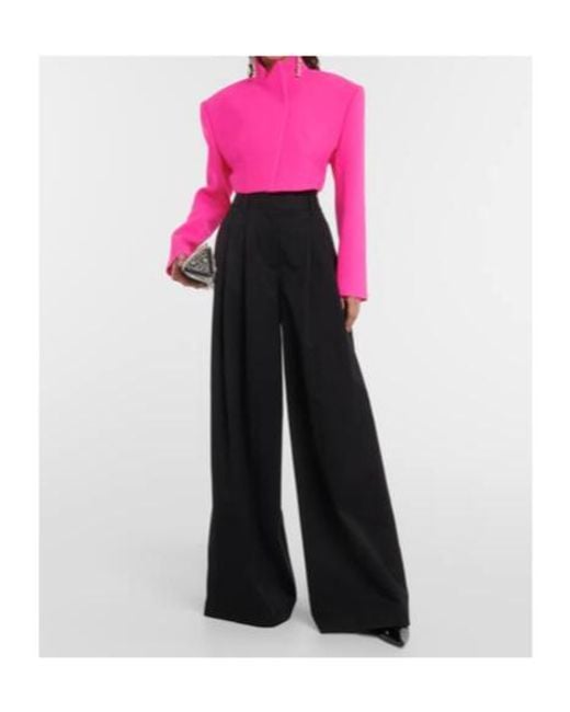 Alexandre Vauthier Pink Cropped Wool Jacket