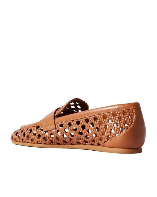 Stuart Weitzman Brown Woven Flat Shoes