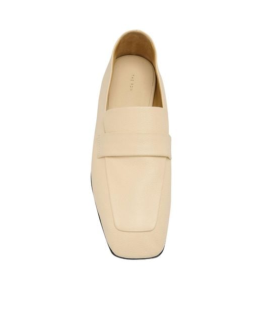 The Row Natural Square Toe Loafers