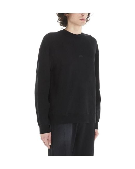 A_COLD_WALL* Black Logo-Printed Round-Neck Sweater for men