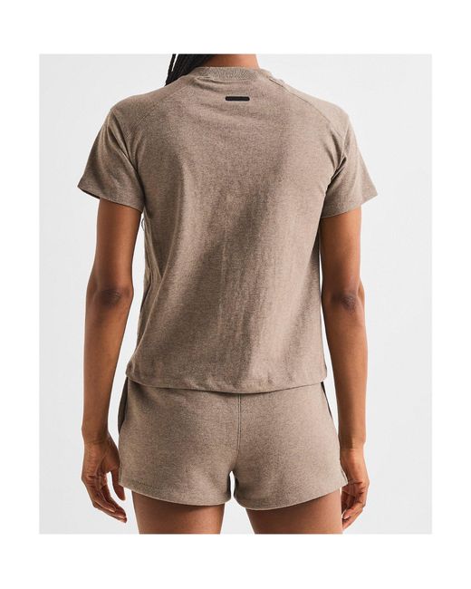 Fear Of God Gray Logo-Detail T-Shirt