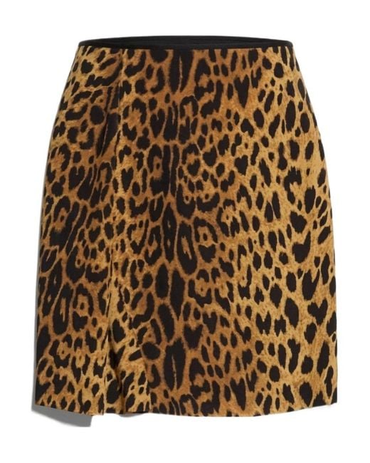 Gucci Natural Printed Silk Crêpe De Chine Skirt