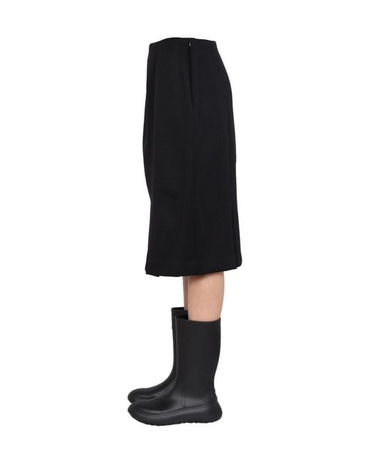 Raf Simons Black Tailored Cut Skirt