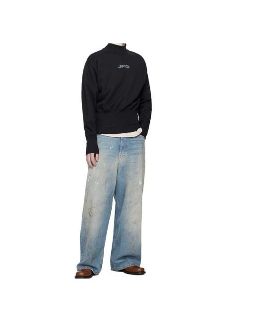 Jean Paul Gaultier Blue Cropped Crew Neck Jpg