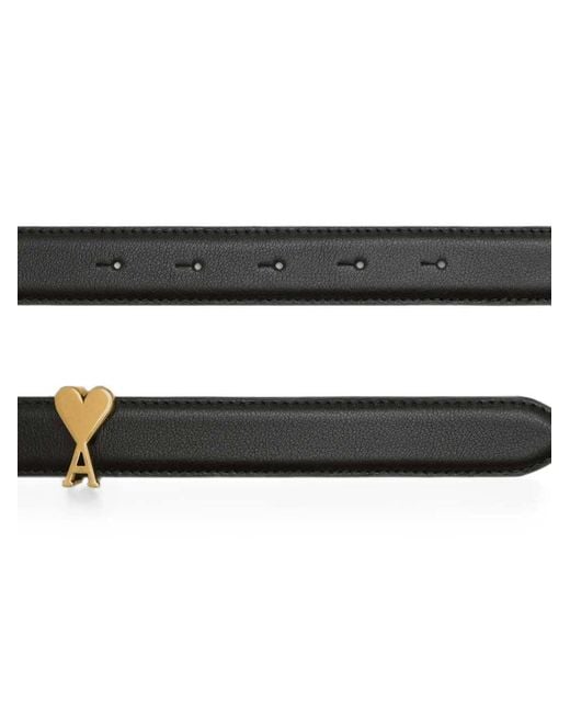 AMI White Logo Belt for men