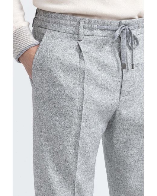 Peserico Gray Tapered Pants for men