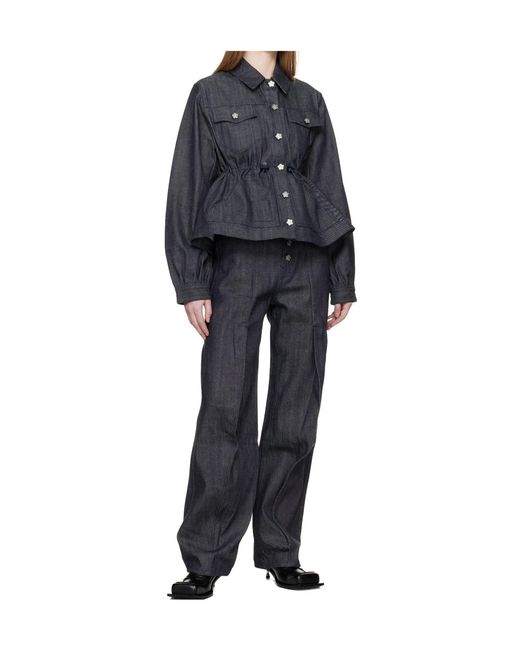 CECILIE BAHNSEN Blue Cbcandida Long-Sleeved Casual Jacket