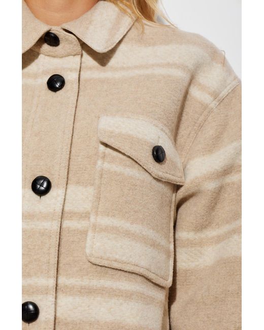 Isabel Marant Natural Long-Sleeve Casual Jacket