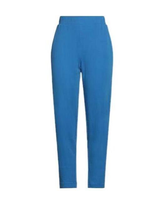 Max Mara Blue High-Waisted Elastic Casual Pants