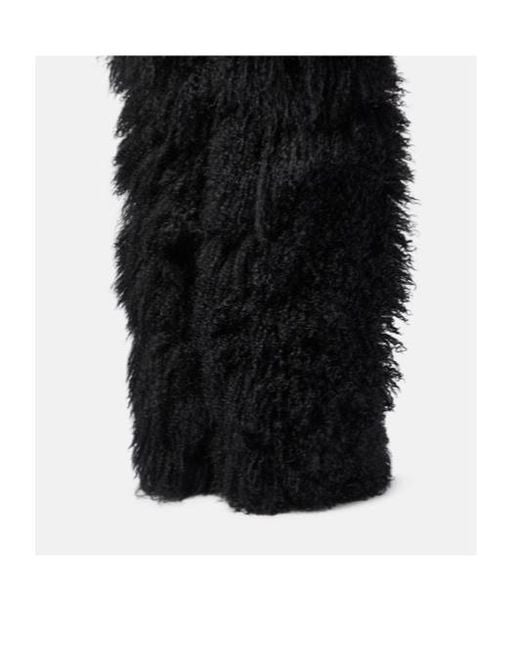 Paris Texas Black Shearling Fur Boots