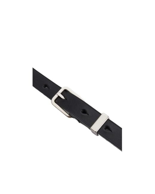Jil Sander White Rectangular-Buckle Slim Belt