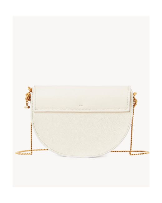 Chloé White Chloé Marcie Chain Flap Hobo Bag