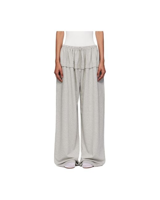 Alaïa Gray Peplum Trousers