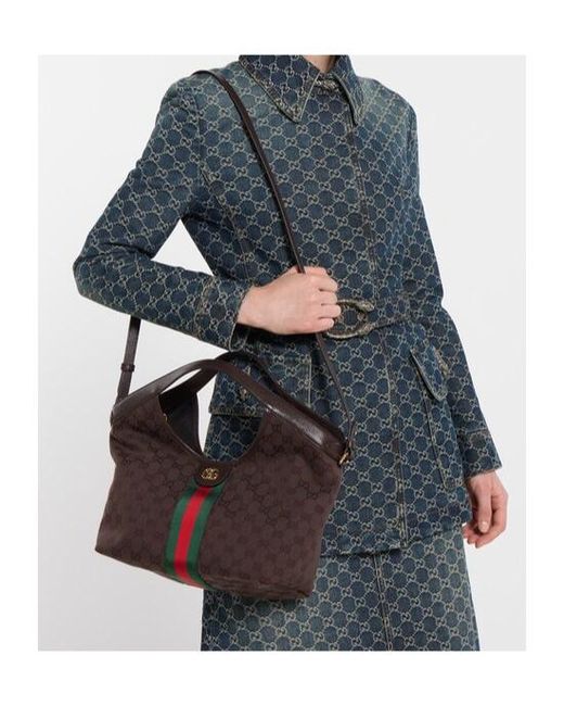 Gucci Brown Giglio Small Tote Bag