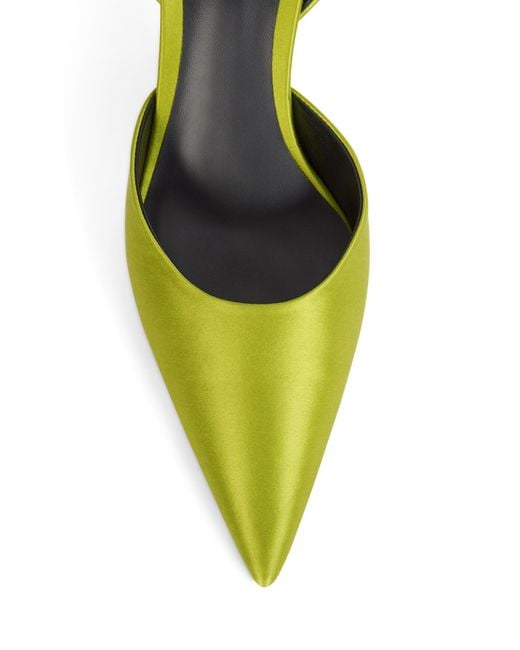 Balmain Yellow Satin Strappy Pumps