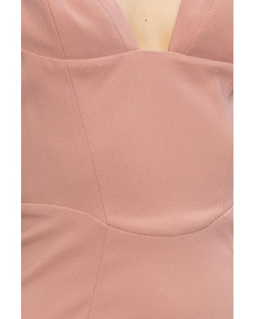 DSquared² Pink Corset Style Midi Strappy Dress