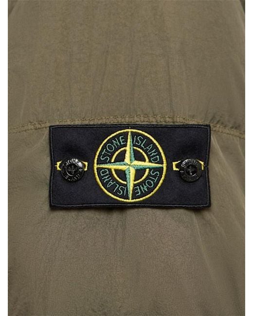 Stone Island Green Hooded Down Jacket for men