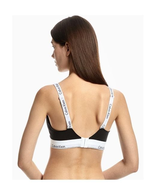 Calvin Klein Black Cotton Light-Lined Bra