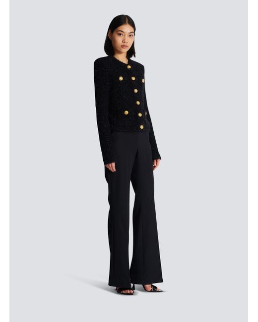 Balmain Black Tweed Jackets