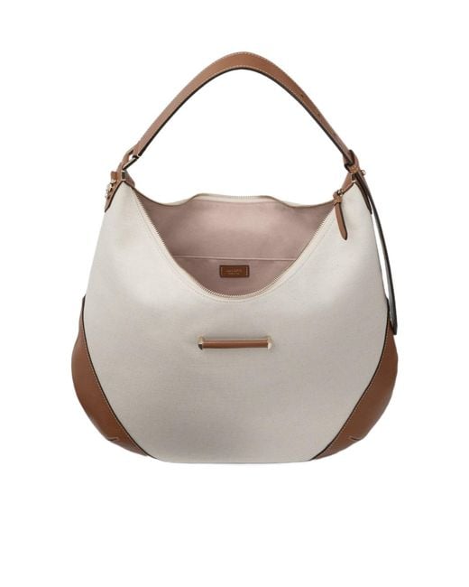 Jimmy Choo White Bar Hobo Large Shoulder Bag
