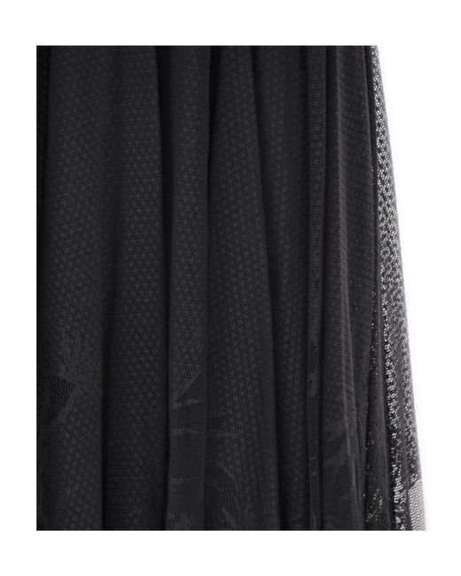 Fabiana Filippi Blue Foliage Lace Flared Skirt
