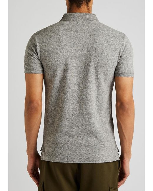 Polo Ralph Lauren Gray Slim Piqué Cotton Polo Shirt for men