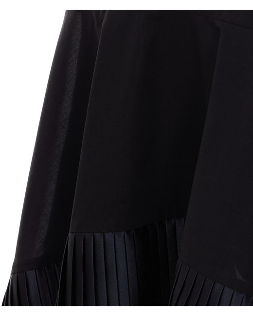 Sacai Blue Pleated Midi Skirt