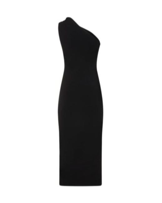 Galvan Black Knitted Mid-Length Dress
