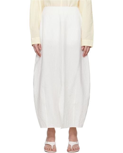 Totême  White Totême Parachute Front Slit Skirt