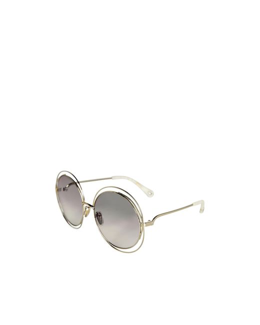 Chloé White Round Frame Sunglasses