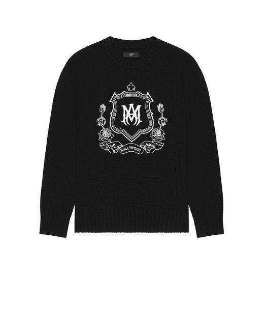 Amiri Black Ma Crest Crew for men