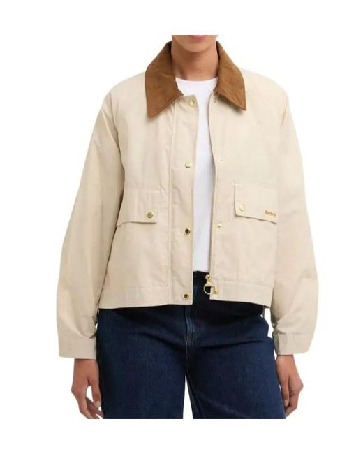 Barbour Natural Medland Cropped Rain Jacket