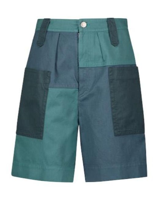 Isabel Marant Blue Kalerna Cotton And Linen Shorts
