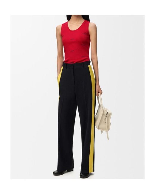 Loewe Logo-Embroidered Ribbed-Knit Tank Top
