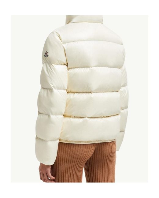 Moncler White Abbadia Short Down Jacket