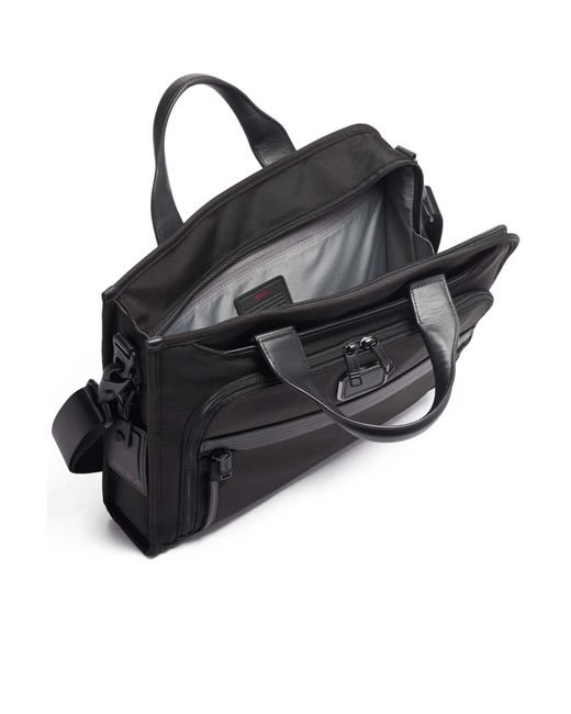 Tumi Black Alpha 3 Briefcase for men