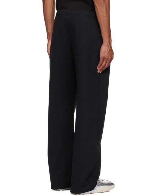 MARINE SERRE Black Crescent Moon Embroidered Track Pants for men