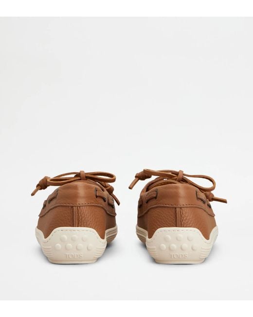 Tod's Brown Round-Toe Loafers