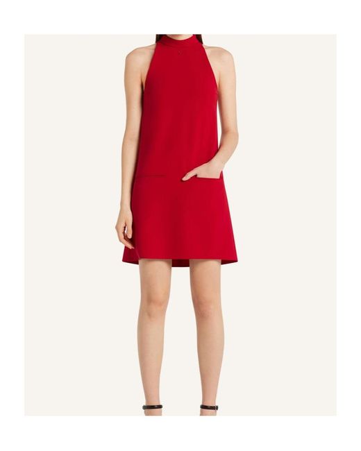 Courreges Red High-Neck Sleeveless Dress