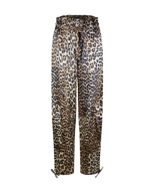 Ganni Multicolor Satin Pants
