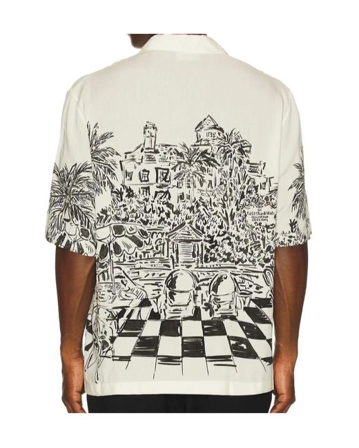 Amiri White Pattern-Printed Short-Sleeved Shirt for men