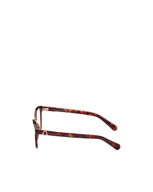 Moncler White Eyewear Round Frame Glasses